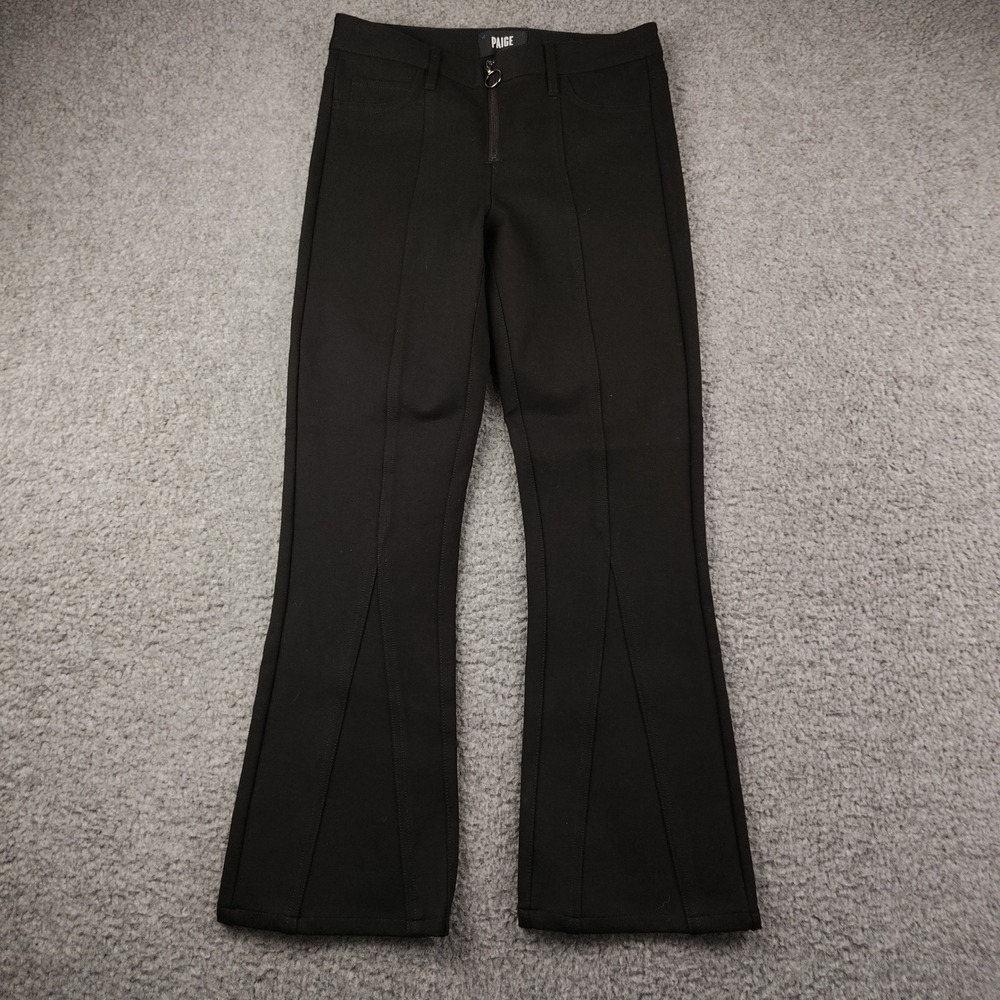 Paige Pants Sz 26 Slim Leg Black Stretch Trouser Shapewear Officewear EUC